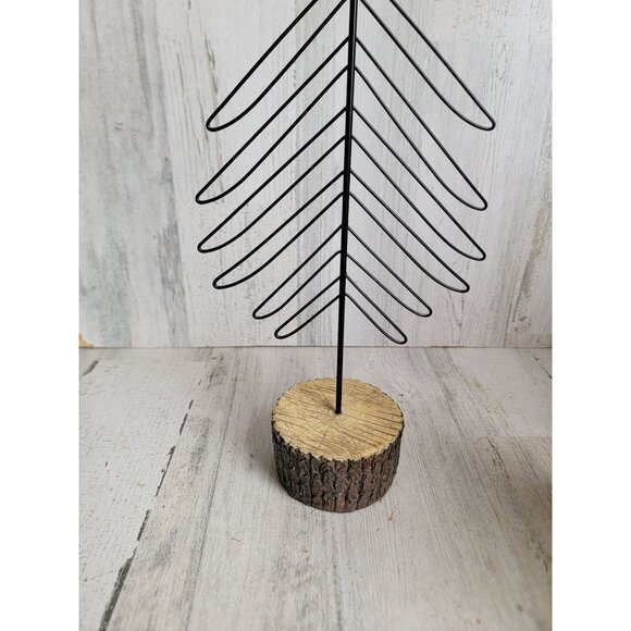 Rustic metal tree Xmas home decor shelf sitter log woods unique - Picture 4 of 8